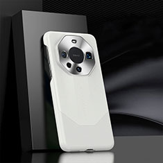 Huawei Mate 60 Pro用ケース 高級感 手触り良いレザー柄 JL1 ファーウェイ ホワイト