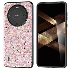 Huawei Mate 60 Pro+ Plus用ケース 高級感 手触り良いレザー柄 B03H ファーウェイ ピンク