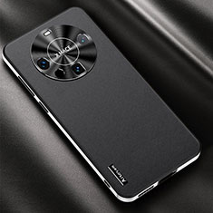 Huawei Mate 60 Pro+ Plus用ケース 高級感 手触り良いレザー柄 AT2 ファーウェイ ブラック