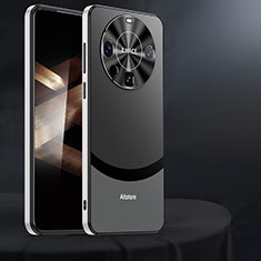 Huawei Mate 60 Pro+ Plus用ケース 高級感 手触り良いレザー柄 AT4 ファーウェイ ブラック