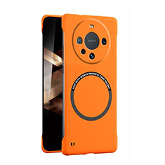 Huawei Mate 60 Pro+ Plus用ハードケース プラスチック 質感もマット フレームレス カバー Mag-Safe 磁気 Magnetic ファーウェイ オレンジ
