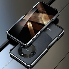 Huawei Mate 60 Pro+ Plus用ケース 高級感 手触り良い アルミメタル 製の金属製 バンパー カバー LF1 ファーウェイ ブラック