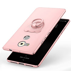 Huawei Mate 8用ハードケース プラスチック 質感もマット アンド指輪 A01 ファーウェイ ピンク