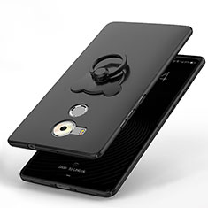 Huawei Mate 8用ハードケース プラスチック 質感もマット アンド指輪 A01 ファーウェイ ブラック