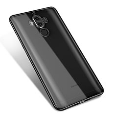 Huawei Mate 9用極薄ソフトケース シリコンケース 耐衝撃 全面保護 クリア透明 H01 ファーウェイ ブラック