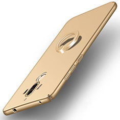 Huawei Mate 9用ハードケース プラスチック 質感もマット アンド指輪 A05 ファーウェイ ゴールド