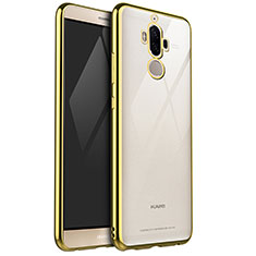 Huawei Mate 9用極薄ソフトケース シリコンケース 耐衝撃 全面保護 クリア透明 H04 ファーウェイ ゴールド