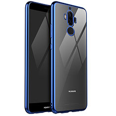 Huawei Mate 9用極薄ソフトケース シリコンケース 耐衝撃 全面保護 クリア透明 H04 ファーウェイ ネイビー