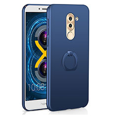 Huawei Mate 9 Lite用ハードケース プラスチック 質感もマット アンド指輪 A02 ファーウェイ ネイビー