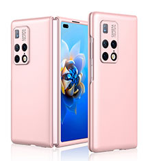 Huawei Mate X2用ハードケース プラスチック 質感もマット 前面と背面 360度 フルカバー ファーウェイ ピンク