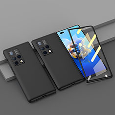 Huawei Mate X2用ハードケース プラスチック 質感もマット 前面と背面 360度 フルカバー AC1 ファーウェイ ブラック