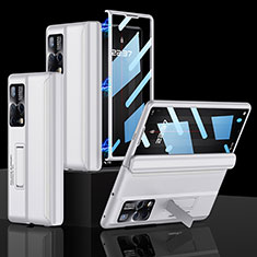 Huawei Mate X2用ハードケース プラスチック 質感もマット カバー スタンド AC1 ファーウェイ ホワイト