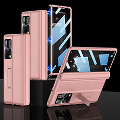 Huawei Mate X2用ハードケース プラスチック 質感もマット カバー スタンド AC1 ファーウェイ ピンク