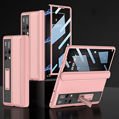 Huawei Mate X2用ハードケース プラスチック 質感もマット カバー スタンド AC4 ファーウェイ ピンク