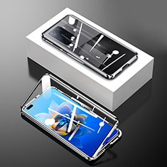 Huawei Mate X2用ケース 高級感 手触り良い アルミメタル 製の金属製 360度 フルカバーバンパー 鏡面 カバー P02 ファーウェイ ブラック
