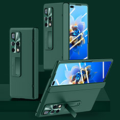 Huawei Mate X2用ハードケース プラスチック 質感もマット カバー スタンド QK1 ファーウェイ グリーン