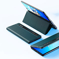Huawei Mate X2用手帳型 レザーケース スタンド カバー GS1 ファーウェイ グリーン