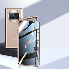 Huawei Mate X3用ケース 高級感 手触り良い アルミメタル 製の金属製 360度 フルカバーバンパー 鏡面 カバー P05 ファーウェイ ゴールド