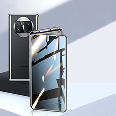 Huawei Mate X3用ケース 高級感 手触り良い アルミメタル 製の金属製 360度 フルカバーバンパー 鏡面 カバー P05 ファーウェイ ブラック
