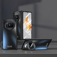 Huawei Mate X3用ハードケース プラスチック 質感もマット カバー スタンド ZL2 ファーウェイ ブラック