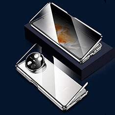 Huawei Mate X3用ケース 高級感 手触り良い アルミメタル 製の金属製 360度 フルカバーバンパー 鏡面 カバー P03 ファーウェイ シルバー