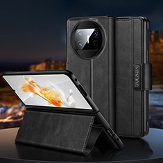 Huawei Mate X3用手帳型 レザーケース スタンド カバー SD1 ファーウェイ ブラック