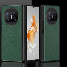 Huawei Mate X5用ハイブリットバンパーケース 高級感 手触り良いレザー柄 兼プラスチック BH5 ファーウェイ グリーン