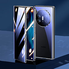 Huawei Mate X5用ケース 高級感 手触り良い アルミメタル 製の金属製 360度 フルカバーバンパー 鏡面 カバー P02 ファーウェイ ブラック