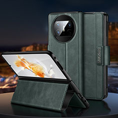 Huawei Mate X5用手帳型 レザーケース スタンド カバー SD1 ファーウェイ グリーン