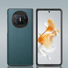 Huawei Mate X5用ハイブリットバンパーケース 高級感 手触り良いレザー柄 兼プラスチック GS2 ファーウェイ グリーン