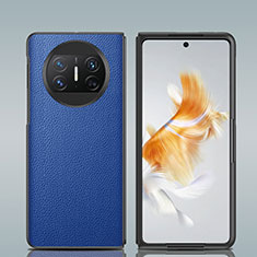 Huawei Mate X5用ハイブリットバンパーケース 高級感 手触り良いレザー柄 兼プラスチック GS2 ファーウェイ ネイビー