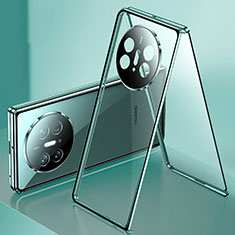 Huawei Mate X5用ケース 高級感 手触り良い アルミメタル 製の金属製 360度 フルカバーバンパー 鏡面 カバー ファーウェイ グリーン