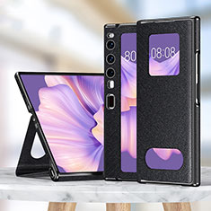 Huawei Mate Xs 2用手帳型 レザーケース スタンド カバー ZL1 ファーウェイ ブラック