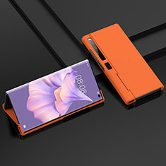 Huawei Mate Xs 2用ハードケース プラスチック 質感もマット 前面と背面 360度 フルカバー BH2 ファーウェイ オレンジ