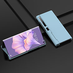Huawei Mate Xs 2用ハードケース プラスチック 質感もマット 前面と背面 360度 フルカバー BH2 ファーウェイ ライトブルー
