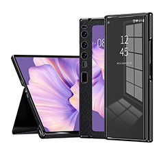 Huawei Mate Xs 2用手帳型 レザーケース スタンド カバー ZL3 ファーウェイ ブラック