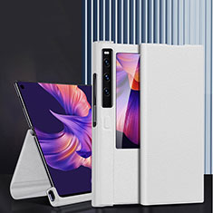 Huawei Mate Xs 2用手帳型 レザーケース スタンド カバー DL3 ファーウェイ ホワイト