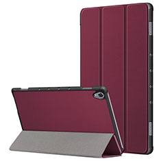 Huawei MatePad 10.8用手帳型 レザーケース スタンド カバー L05 ファーウェイ ワインレッド