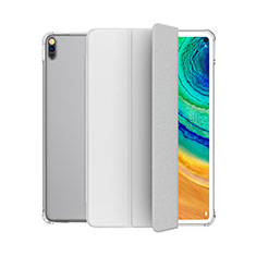 Huawei MatePad 5G 10.4用手帳型 レザーケース スタンド カバー L04 ファーウェイ ホワイト