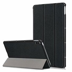 Huawei MatePad用手帳型 レザーケース スタンド カバー L06 ファーウェイ ブラック
