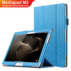 Huawei MediaPad M2 10.0 M2-A01 M2-A01W M2-A01L用手帳型 レザーケース スタンド L01 ファーウェイ ネイビー