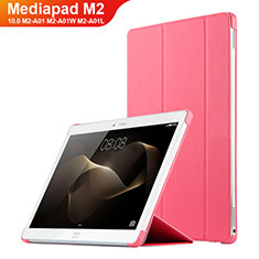 Huawei MediaPad M2 10.0 M2-A01 M2-A01W M2-A01L用手帳型 レザーケース スタンド L02 ファーウェイ ピンク