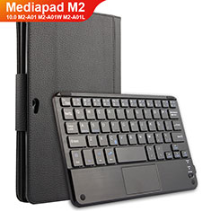 Huawei MediaPad M2 10.0 M2-A01 M2-A01W M2-A01L用手帳型 レザーケース スタンド アンド キーボード ファーウェイ ブラック