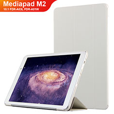 Huawei MediaPad M2 10.1 FDR-A03L FDR-A01W用手帳型 レザーケース スタンド L02 ファーウェイ ホワイト