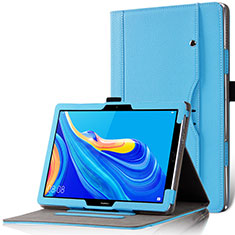 Huawei MediaPad M6 10.8用手帳型 レザーケース スタンド カバー L12 ファーウェイ ブルー