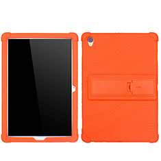 Huawei MediaPad M6 10.8用360度 フルカバー極薄ソフトケース シリコンケース 耐衝撃 全面保護 バンパー ファーウェイ オレンジ
