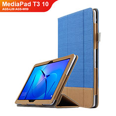 Huawei MediaPad T3 10 AGS-L09 AGS-W09用手帳型 レザーケース スタンド L06 ファーウェイ ネイビー
