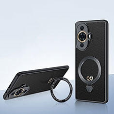 Huawei Nova 11 Pro用極薄ソフトケース シリコンケース 耐衝撃 全面保護 クリア透明 カバー Mag-Safe 磁気 Magnetic P02 ファーウェイ ブラック