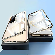 Huawei Nova 11 Pro用ケース 高級感 手触り良い アルミメタル 製の金属製 360度 フルカバーバンパー 鏡面 カバー P01 ファーウェイ ゴールド