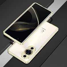 Huawei Nova 11 Pro用ケース 高級感 手触り良い アルミメタル 製の金属製 バンパー カバー ファーウェイ ゴールド